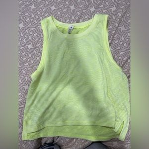 Yellow lululemon tank top